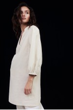 Linen-blend Dress