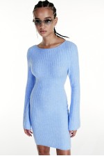 Twist-detail Rib-knit Dress