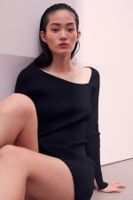 Rib-knit Bodycon Dress